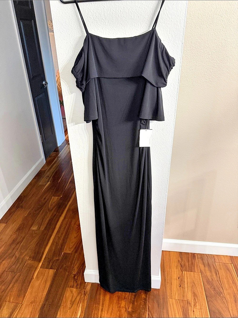 Attached T13127SOML Black Maxi Dress Size 10 NWT